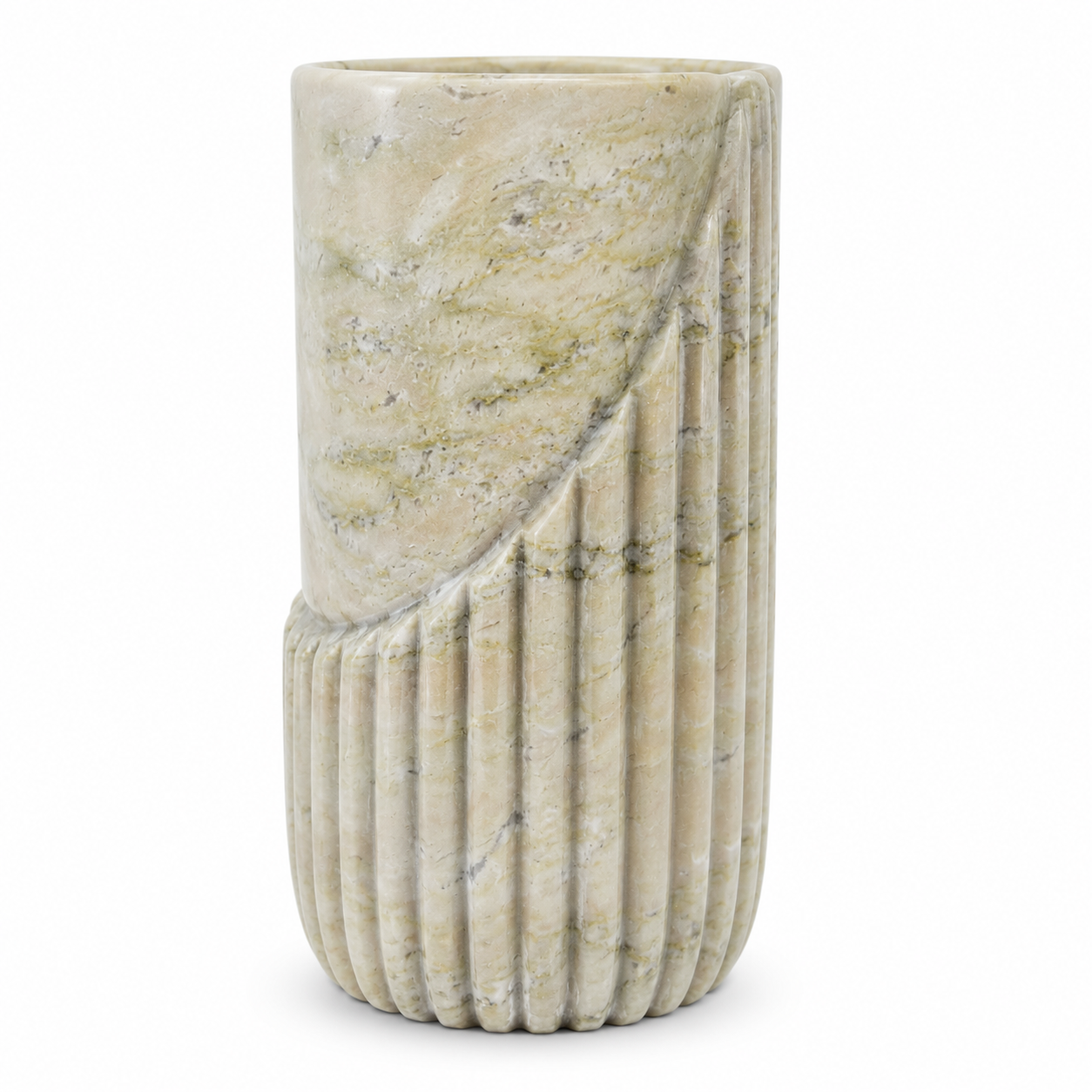 Fluted Marble Vase